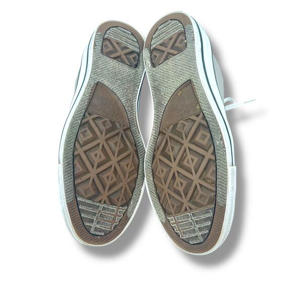 CONVERSE Silver Lame' All Stars Sneakers M7/W9  Rocker Rave Indie Kitschy - Picture 8 of 9